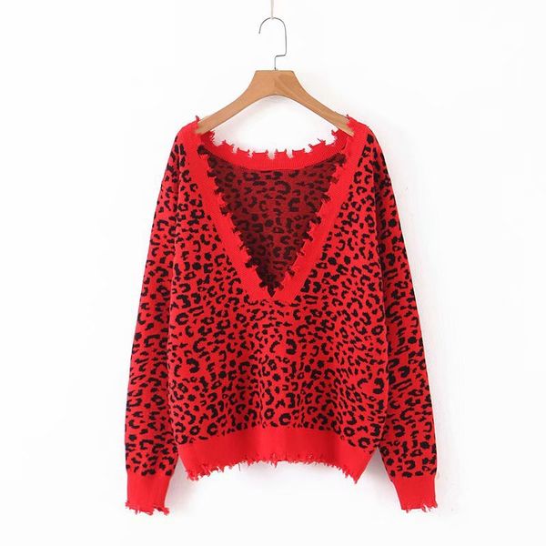 woah 2019 linjia 65-9114 european and american fashion leopard-print sweater with dew back and fur edge, White;black
woah 2019 linjia 65-9114 european and american fashion leopard-print sweater with dew back and fur edge, White;black