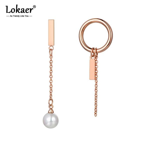 lokaer trendy stainless steel pearl asymmetry dangle earrings bohemia simulated pearl chain link drop earrings for women e20058, Silver
lokaer trendy stainless steel pearl asymmetry dangle earrings bohemia simulated pearl chain link drop earrings for women e20058, Silver