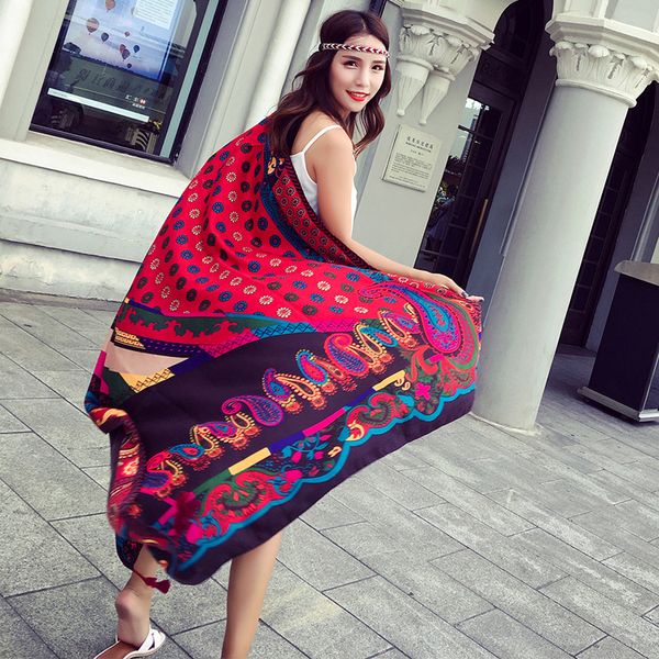 summer cotton and linen national wind travel scarf holiday sun block scarf air conditioning large shawl female beach towel, Blue;gray
summer cotton and linen national wind travel scarf holiday sun block scarf air conditioning large shawl female beach towel, Blue;gray