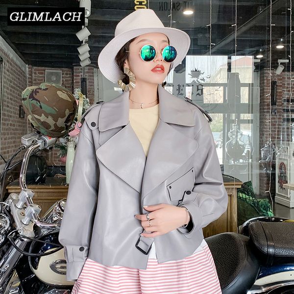 new autumn winter loose real leather jacket women fashion motorcycle coat buckle lambskin genuine leather coat female streetwear, Black
new autumn winter loose real leather jacket women fashion motorcycle coat buckle lambskin genuine leather coat female streetwear, Black