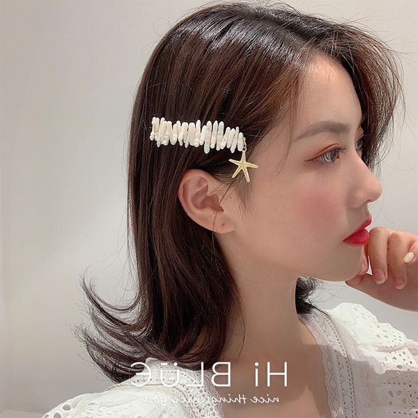 super fairy baroque pearl starfish pendant hairpin liu seaside clip spring clip style fashion novelty, Golden;white
super fairy baroque pearl starfish pendant hairpin liu seaside clip spring clip style fashion novelty, Golden;white