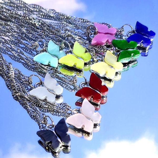 chains just feel fashion butterfly twisted chain choker necklace for women acrylic resin silver color jewelry party gift
chains just feel fashion butterfly twisted chain choker necklace for women acrylic resin silver color jewelry party gift