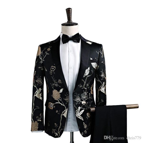 men's suit new men's suit two-piece suit (jacket + pants) men's slim fashion formal banquet dress custom made, White;black
men's suit new men's suit two-piece suit (jacket + pants) men's slim fashion formal banquet dress custom made, White;black