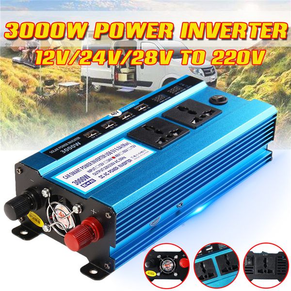 3000w inverter dc 12v 24v 48v to ac 220v power voltage convertor transformer solar power inverter double lcd display 4usb
3000w inverter dc 12v 24v 48v to ac 220v power voltage convertor transformer solar power inverter double lcd display 4usb