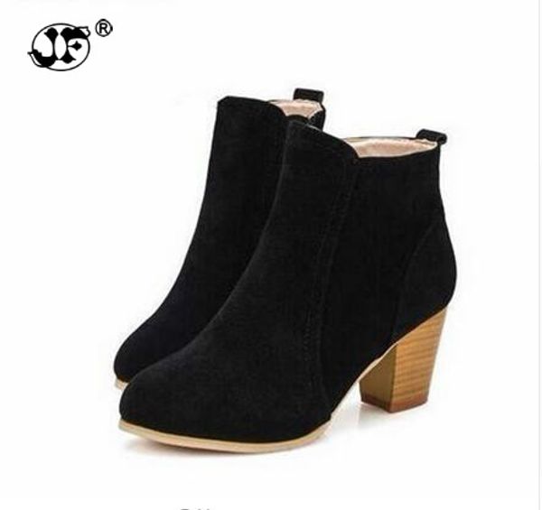 new autumn and winter short cylinder boots with high heels boots shoes women ankle with thick scrub rfg789, Black
new autumn and winter short cylinder boots with high heels boots shoes women ankle with thick scrub rfg789, Black