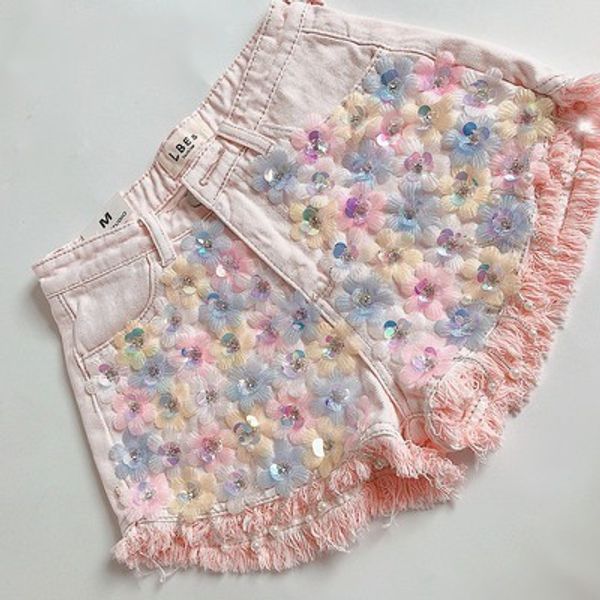 deat 2020 spring summer new rhinestone sequin flower beaded tassel jeans women fashion high waist denim shorts mf888, White;black
deat 2020 spring summer new rhinestone sequin flower beaded tassel jeans women fashion high waist denim shorts mf888, White;black