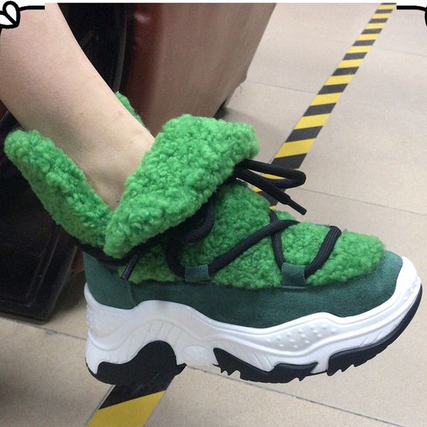 boots woman sheep curl plus velvet platform snow boots new color matching cross strap ankle waterproof non-slip sneakers, Black
boots woman sheep curl plus velvet platform snow boots new color matching cross strap ankle waterproof non-slip sneakers, Black