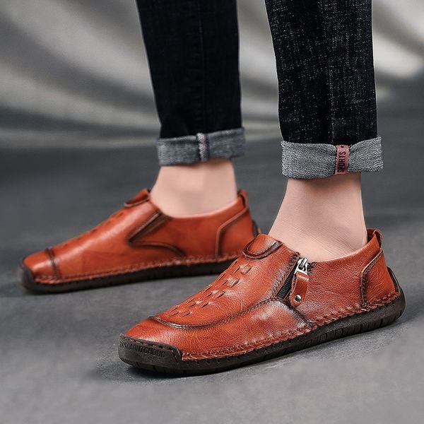 genuine leather men casual shoes soft moccasins men's flats handmade sewing fashion men loafers breathable driving shoes, Black
genuine leather men casual shoes soft moccasins men's flats handmade sewing fashion men loafers breathable driving shoes, Black