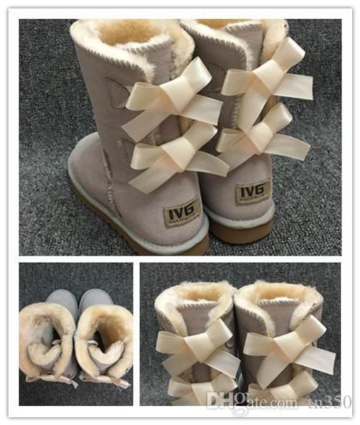 Fa hion women now boot 2 bow back decoration au tralian tyle cow uede leather winter lady outdoor boot brand ivg
Fa hion women now boot 2 bow back decoration au tralian tyle cow uede leather winter lady outdoor boot brand ivg