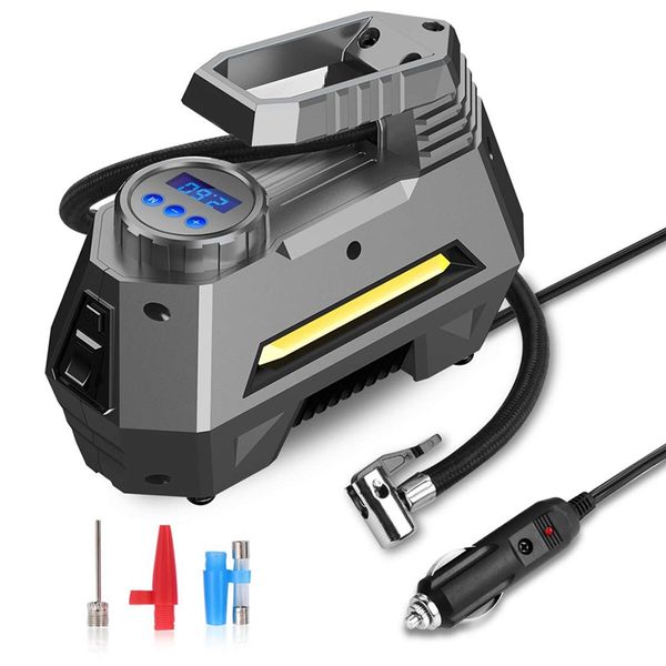 portable air compressor tire inflator - car tire pump with digital pressure gauge (150 psi 12v dc), bright emergency
portable air compressor tire inflator - car tire pump with digital pressure gauge (150 psi 12v dc), bright emergency