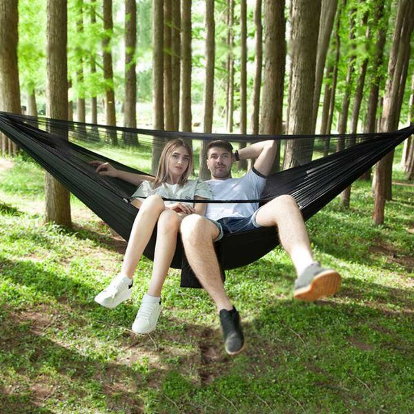 camp furniture 1-2 person portable outdoor camping hammock with mosquito net parachute cloth single 290 * 140cm
camp furniture 1-2 person portable outdoor camping hammock with mosquito net parachute cloth single 290 * 140cm