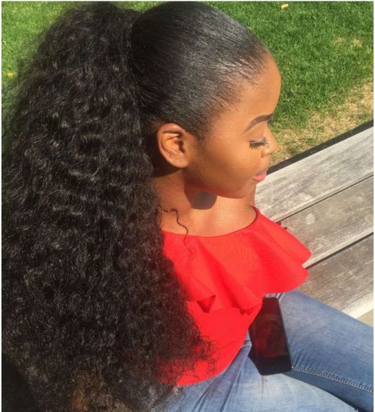 real hair curly drawstring ponytail clip in women hair extension natural brown 160g kinky curly pony tail for black women
real hair curly drawstring ponytail clip in women hair extension natural brown 160g kinky curly pony tail for black women