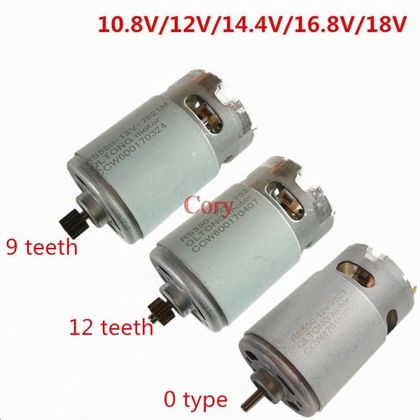 

1pc 9/12 teeth 550 dc motor 10.8v/12v/14.4v/16.8v/18v/21v for electric hammer charging drill electric driver screwdriver