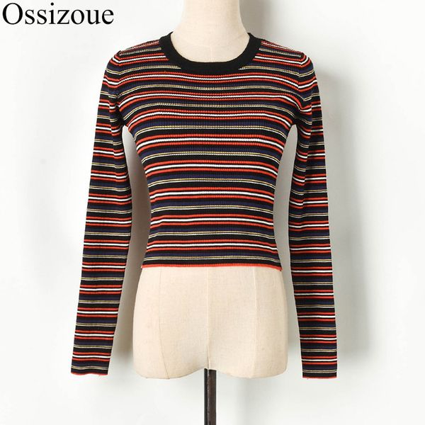autumn women short pullover casual knitted sweater striped slim female sweter long sleeve pull femme nouveaute 2019 jersey mujer, White;black
autumn women short pullover casual knitted sweater striped slim female sweter long sleeve pull femme nouveaute 2019 jersey mujer, White;black