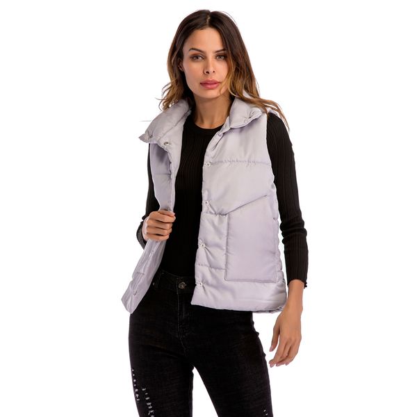 spring and autumn vogue women's warm cotton vest female sleeveless single breasted coat lightweight turndown collar jackets 4xl, Black;white
spring and autumn vogue women's warm cotton vest female sleeveless single breasted coat lightweight turndown collar jackets 4xl, Black;white