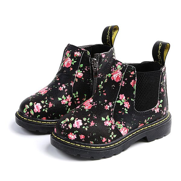 kids ankle boots girls boys floral flower print boots girls autumn martin boots children winter shoes, Black;grey
kids ankle boots girls boys floral flower print boots girls autumn martin boots children winter shoes, Black;grey
