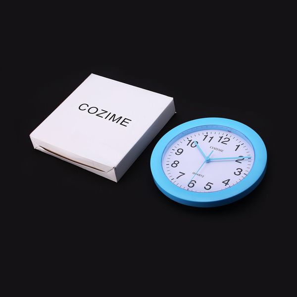 10 inch plastic blue frame decorative thin round wall clock silent movement simple design pvc anti-moisture dial
10 inch plastic blue frame decorative thin round wall clock silent movement simple design pvc anti-moisture dial