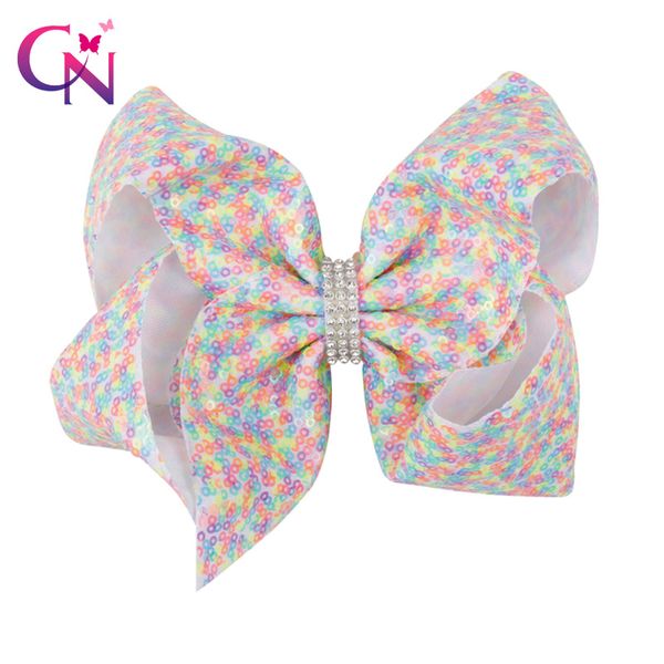 cn 7" hair accessories hair bows girls clips rhinestone large sequin handmade rainbow knot hairgrips kids party hairpins, Slivery;white
cn 7" hair accessories hair bows girls clips rhinestone large sequin handmade rainbow knot hairgrips kids party hairpins, Slivery;white