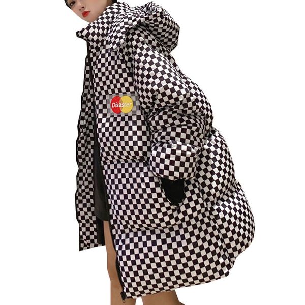 bf style women winter cotton harajuku plaid parka detachable hooded padded long loose woman streetwear winter coat jacket, Black
bf style women winter cotton harajuku plaid parka detachable hooded padded long loose woman streetwear winter coat jacket, Black