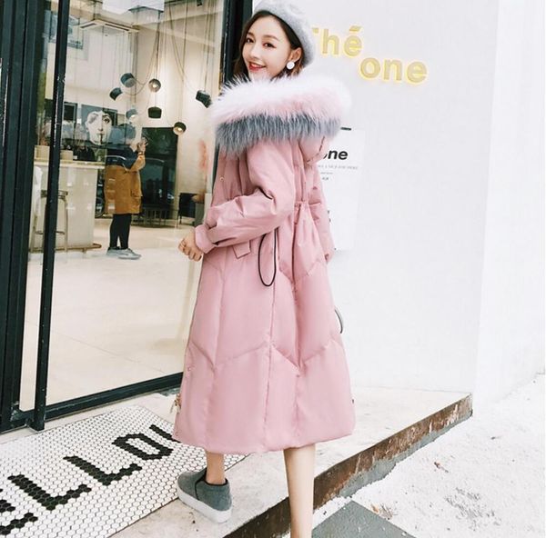 down jacket female long section 2019 winter down coat women new fashion thickening slim large fur collar coat women outerwear, Black
down jacket female long section 2019 winter down coat women new fashion thickening slim large fur collar coat women outerwear, Black