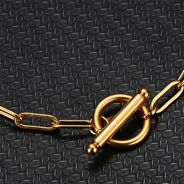 new bracelet fashion hip hop jewelry simple ot buckle personality stainless steel ingot chain elegant charm bracelet for woman, Black
new bracelet fashion hip hop jewelry simple ot buckle personality stainless steel ingot chain elegant charm bracelet for woman, Black