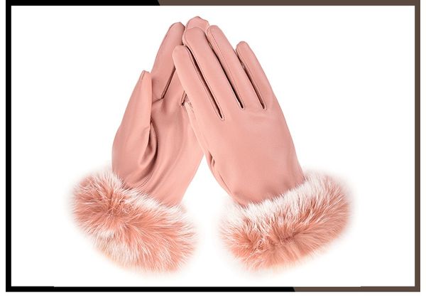 maxi touch screen leather gloves ladies rabbit fur mouth autumn and winter leather pu warm plus velvet thick cotton gloves, Blue;gray
maxi touch screen leather gloves ladies rabbit fur mouth autumn and winter leather pu warm plus velvet thick cotton gloves, Blue;gray