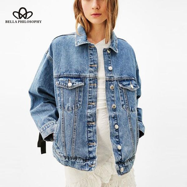bella philosophy 2019 new women autumn straps long sleeve jacket female fashion korea loose jeans jacket, Black;brown
bella philosophy 2019 new women autumn straps long sleeve jacket female fashion korea loose jeans jacket, Black;brown