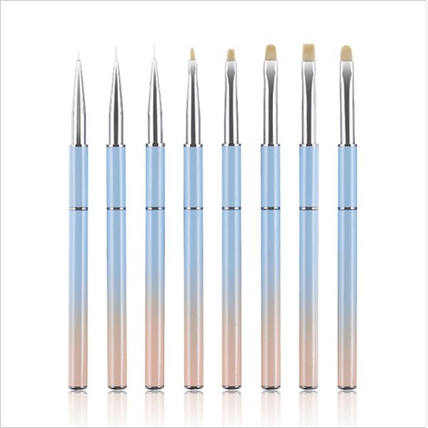new nail brush uv gel gradient metal handle french liner dotting acrylic builder flat crystal painting drawing carving pen, Yellow
new nail brush uv gel gradient metal handle french liner dotting acrylic builder flat crystal painting drawing carving pen, Yellow