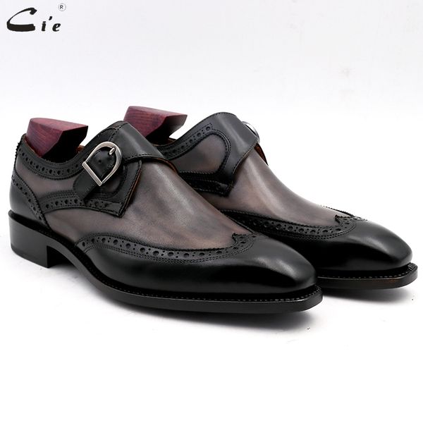 cie square toe hand-painted patina gray black double monk straps buckle full grain calf leather breathable leather men shoe ms03
cie square toe hand-painted patina gray black double monk straps buckle full grain calf leather breathable leather men shoe ms03