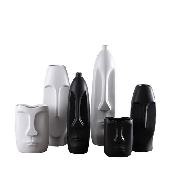 abstract human face vase creative ceramic flower vase living room home office decoration crafts l bar wedding ornaments black white
abstract human face vase creative ceramic flower vase living room home office decoration crafts l bar wedding ornaments black white