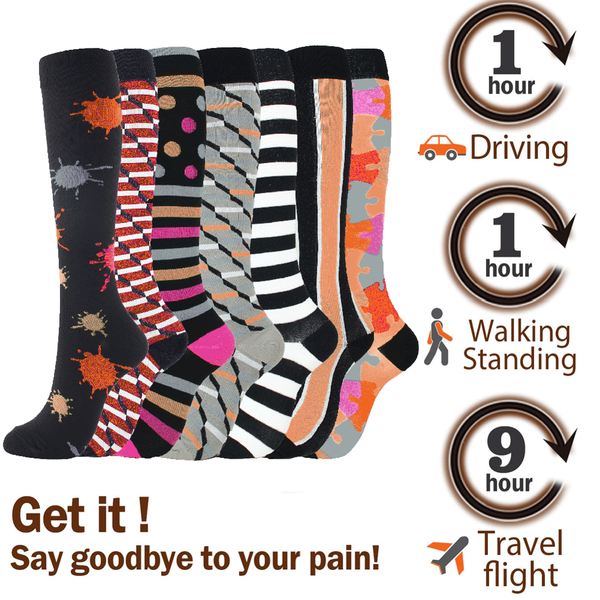 7 pairs/set practical durable polyester nylon compression socks multipurpose running cycling basketball soccer sports hosiery, Black
7 pairs/set practical durable polyester nylon compression socks multipurpose running cycling basketball soccer sports hosiery, Black