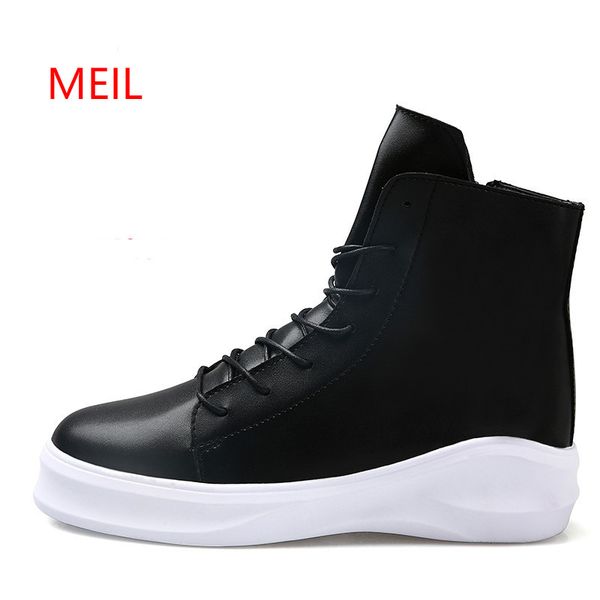 mens zipper leather ankle boots men 8cm height increasing platform work shoes male casual motorcycle thick sole boots for men, Black
mens zipper leather ankle boots men 8cm height increasing platform work shoes male casual motorcycle thick sole boots for men, Black