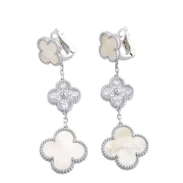 luxury designer jewelry women earrings interval diamond earrings size three flowers designer earings fashion tassel earrings, Silver
luxury designer jewelry women earrings interval diamond earrings size three flowers designer earings fashion tassel earrings, Silver