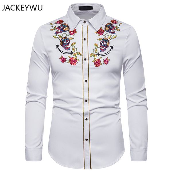 brand men shirt high grade skull embroidery dress shirt slim fit casual long sleeve formal eu size xxl camisa masculina, White;black
brand men shirt high grade skull embroidery dress shirt slim fit casual long sleeve formal eu size xxl camisa masculina, White;black