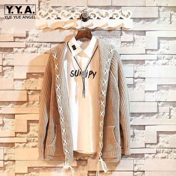 men's sweaters fashion hooded jacket men knitting cardigan spring autumn bandage solid color long sleeve warm outerwear, White;black
men's sweaters fashion hooded jacket men knitting cardigan spring autumn bandage solid color long sleeve warm outerwear, White;black