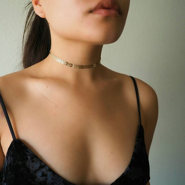 europe and america new products accessories fashion and personality fishbone necklace women's simple choker bo zi lian, Silver
europe and america new products accessories fashion and personality fishbone necklace women's simple choker bo zi lian, Silver