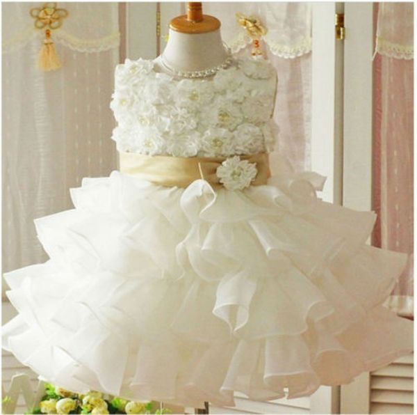ivory baby flower girls dresses lace applique bow ruffles tired skirts pageant party dress birthday first communion gowns for wedding, White;blue
ivory baby flower girls dresses lace applique bow ruffles tired skirts pageant party dress birthday first communion gowns for wedding, White;blue