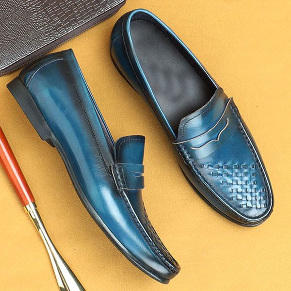 men formal shoes men oxford genuine leather dress shoes fashion business black blue wedding loafers
men formal shoes men oxford genuine leather dress shoes fashion business black blue wedding loafers