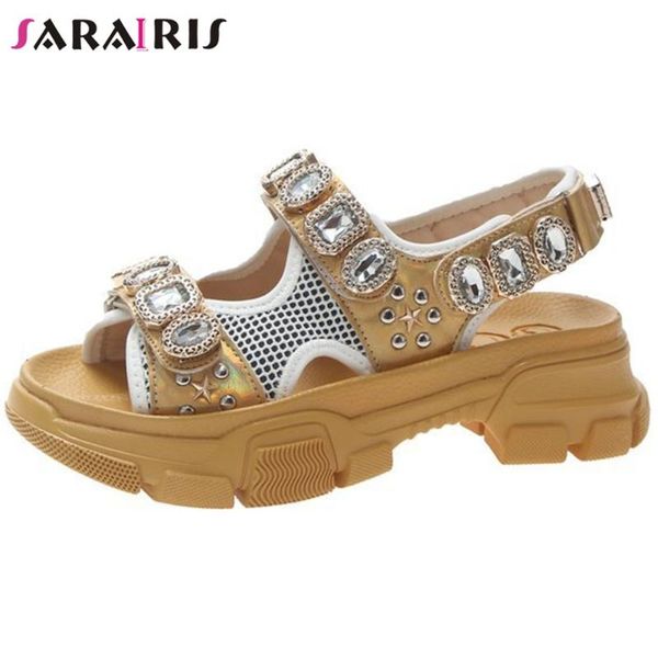 sarairis cool new fashion ladies sandals summer platform chunky heel crysatl sandals women hook look air mesh shoes woman, Black
sarairis cool new fashion ladies sandals summer platform chunky heel crysatl sandals women hook look air mesh shoes woman, Black