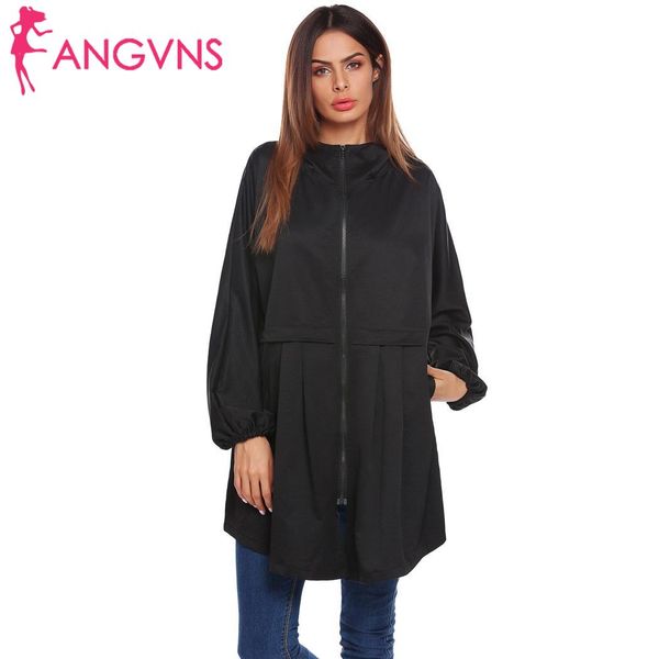 angvns women coat autumn hooded rain jacke lightweight waterproof long sleeve raincoat women outwears solid color ladies coats, Tan;black
angvns women coat autumn hooded rain jacke lightweight waterproof long sleeve raincoat women outwears solid color ladies coats, Tan;black
