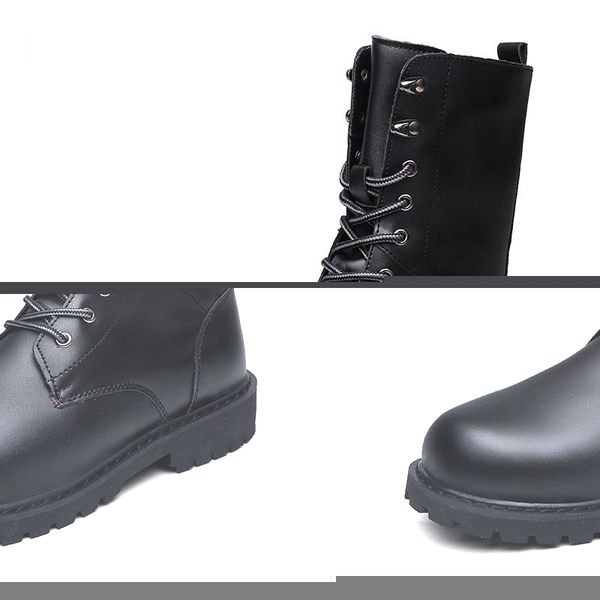 men shoes men leather boots footwear cowboy tactical boots casual shoes, Black
men shoes men leather boots footwear cowboy tactical boots casual shoes, Black