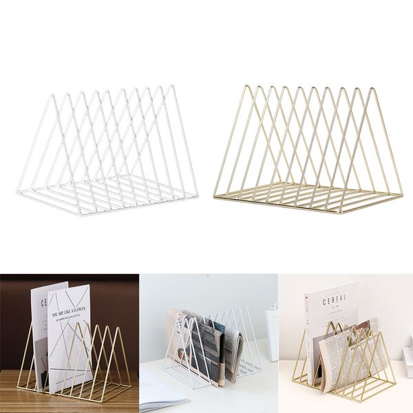 2x metal triangle organizer rack 9 slot newspaper magazine holder document stand journals book rack for office study room white & gold
2x metal triangle organizer rack 9 slot newspaper magazine holder document stand journals book rack for office study room white & gold