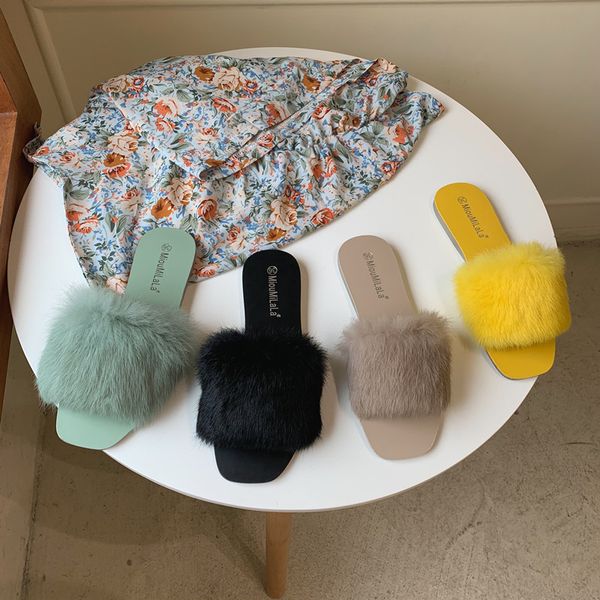 shoes woman 2020 slippers casual fur flip flops low flock lady slipers women plush girl soft flat new fabric hoof heels, Black
shoes woman 2020 slippers casual fur flip flops low flock lady slipers women plush girl soft flat new fabric hoof heels, Black