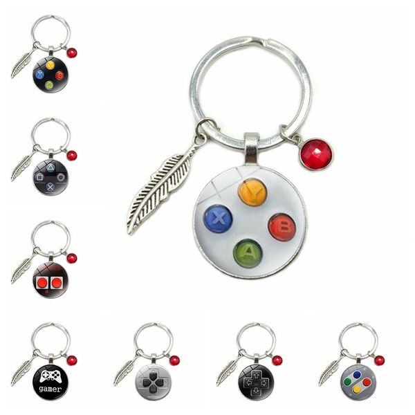 2019 new game controller mode time glass convex keychain 8 color crystal alloy leaves hanging key ring, Silver
2019 new game controller mode time glass convex keychain 8 color crystal alloy leaves hanging key ring, Silver
