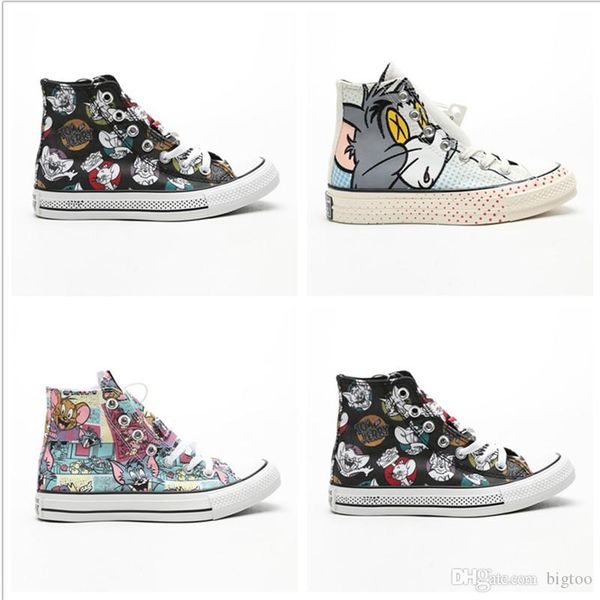 2019 new designer shoes cartoon star 1970s hi tom & jerry canvas shoes men women shoes fashion plimsolls 164841c, White;red
2019 new designer shoes cartoon star 1970s hi tom & jerry canvas shoes men women shoes fashion plimsolls 164841c, White;red