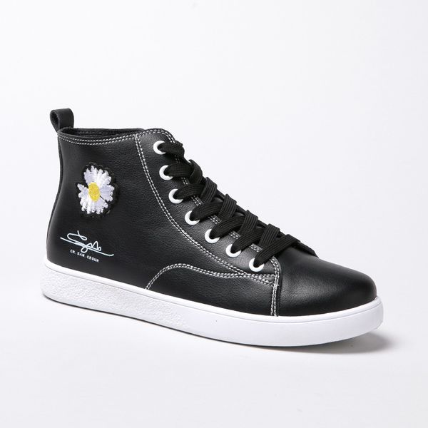 new style daisy board shoes for women's ins sports shoes in spring 2020 high flat bottom small white, Black
new style daisy board shoes for women's ins sports shoes in spring 2020 high flat bottom small white, Black
