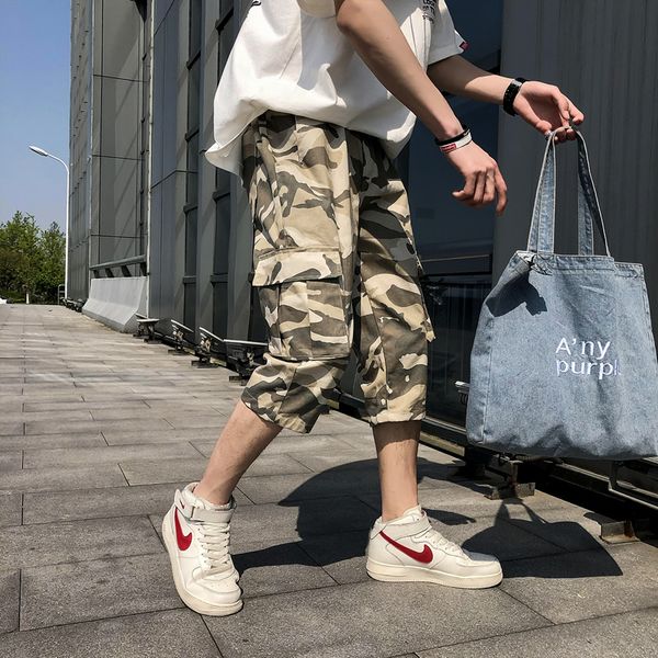 safari style men's pants camouflage calf-length pants multi-pockets elastic waist large size calf-length, Black
safari style men's pants camouflage calf-length pants multi-pockets elastic waist large size calf-length, Black