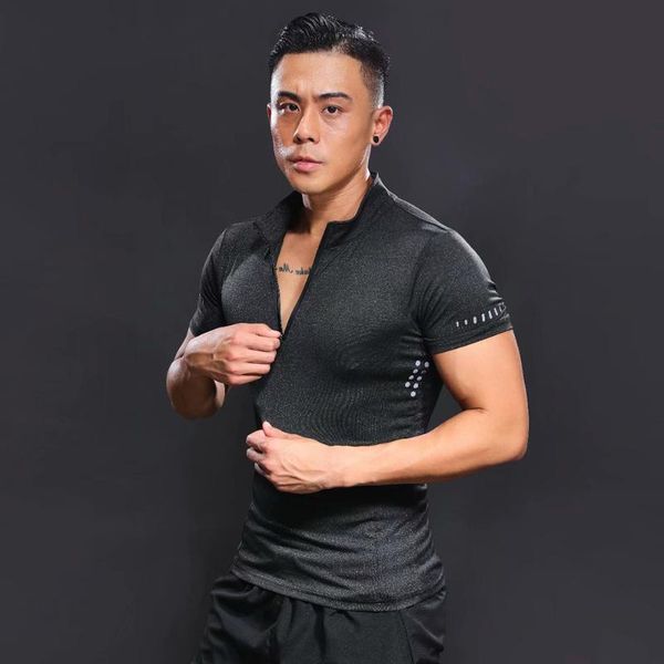 men's t-shirt zipper shirt gym bodybuilding fitness polo shirt men's breathable quick-drying fitness golf polo, Black;blue
men's t-shirt zipper shirt gym bodybuilding fitness polo shirt men's breathable quick-drying fitness golf polo, Black;blue