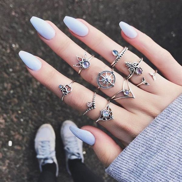 9 pcs/set fashion boho compass hollow crown gem crystal ring set for women retro jewelry accessories valentines day gift, Golden;silver
9 pcs/set fashion boho compass hollow crown gem crystal ring set for women retro jewelry accessories valentines day gift, Golden;silver