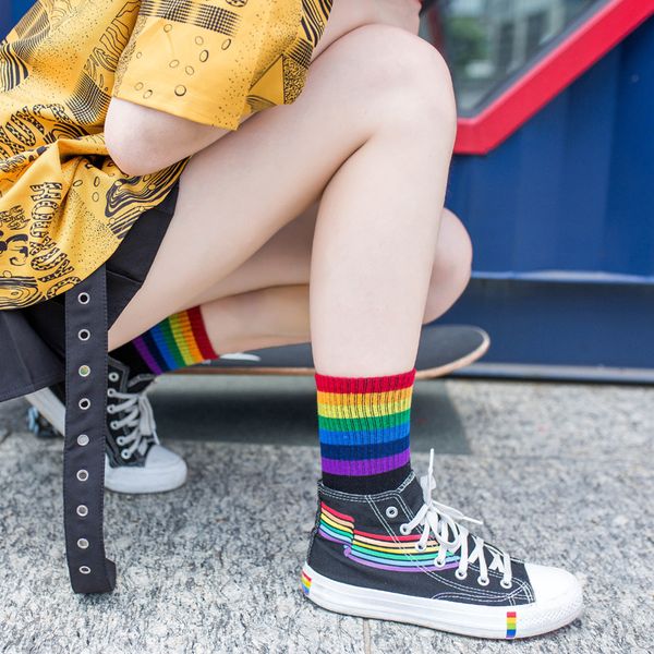 rainbow striped fashion korean streetwear women socks warm funny candy white black short winter cotton neon happy lgbt socks, Black;white
rainbow striped fashion korean streetwear women socks warm funny candy white black short winter cotton neon happy lgbt socks, Black;white